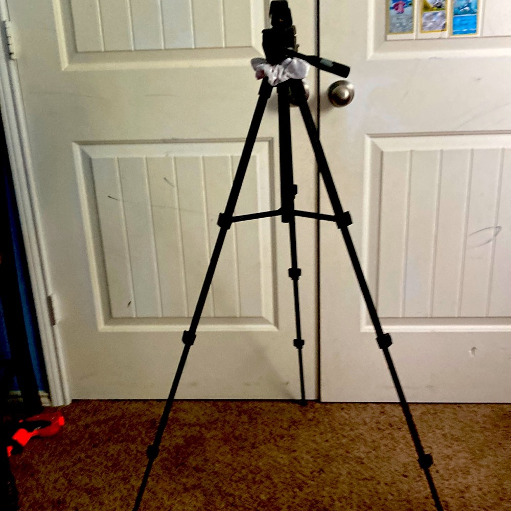 Black camera holder